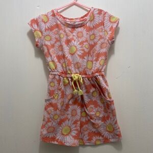 Kidgets‎ Toddler Girls Orange Daisy Floral Print Pocket Dress 18M